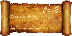 Csontos Edit névjegykártya